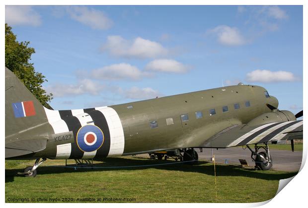 Dakota DC3 in D-Day Stripes Print by chris hyde