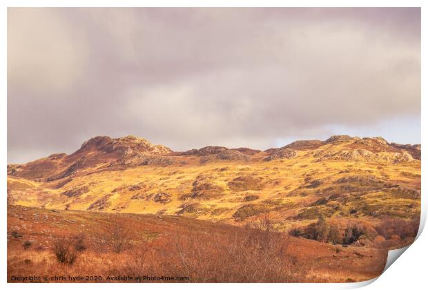 North Wales Hills Print by chris hyde