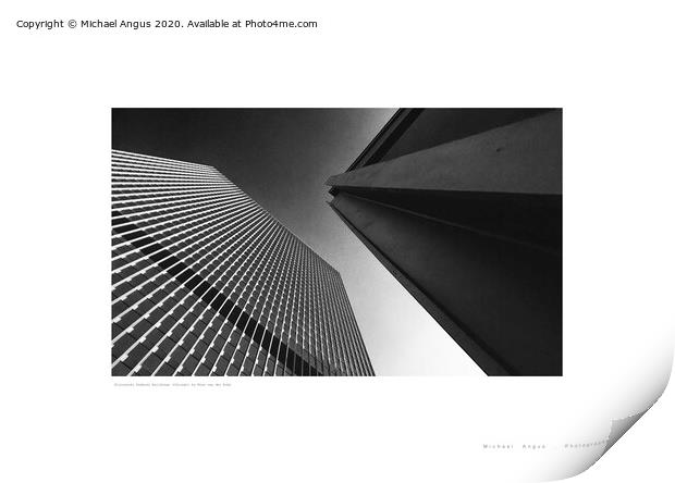 Kluczynski Federal Buildings, Chicago (USA).  Print by Michael Angus