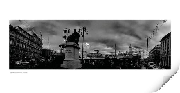  Panorama: George Square (Glasgow) Print by Michael Angus