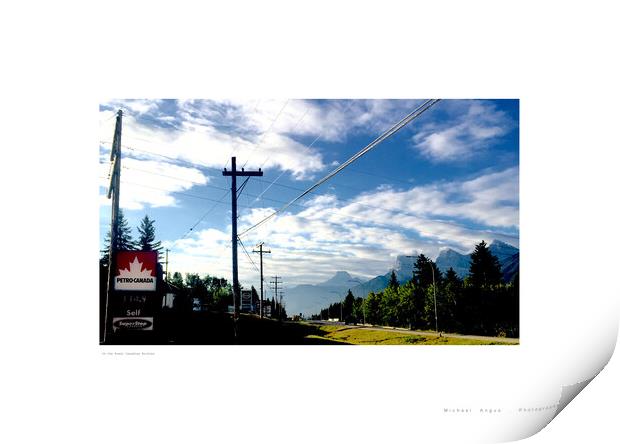 On the Road: Canadian Rockies Print by Michael Angus