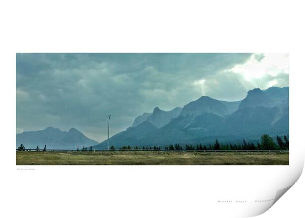The Rockies (Canada) Print by Michael Angus