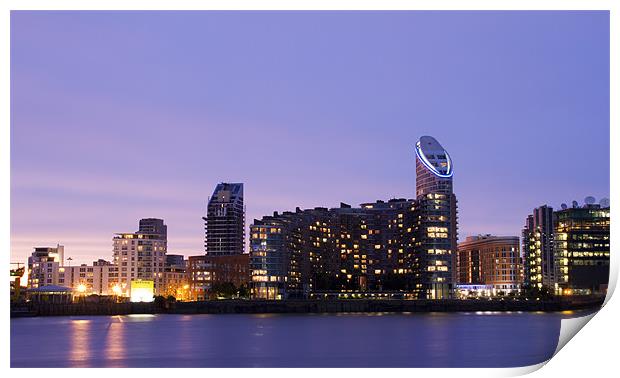 Docklands apartments Print by David French