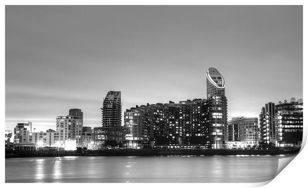 Docklands apartments Print by David French