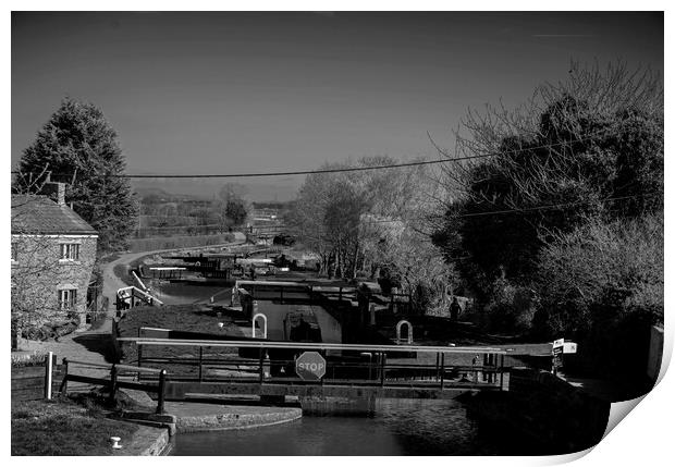 Rufford top lock leeds to liverpool Print by David French