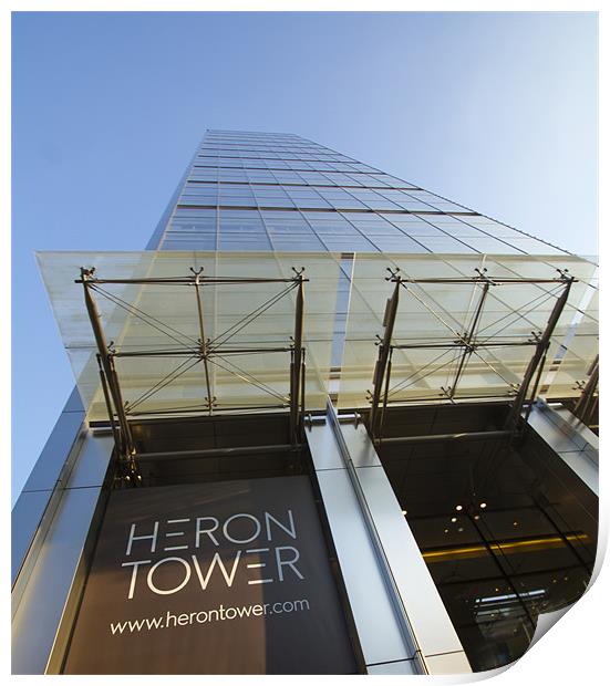 Heron Tower London Print by David French