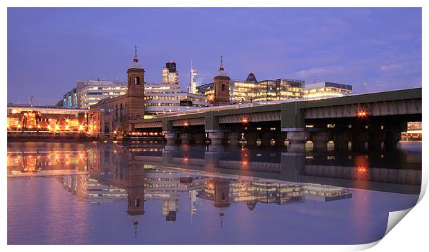 London Skyline reflections Print by David French