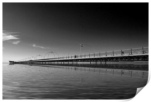 Southport Pier bw Print by David French