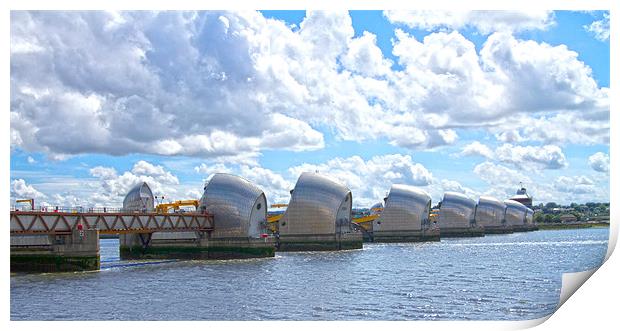 Thames Flood Barrier HDR Print by David French