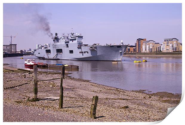 HMS Ocean Royal Navy Print by David French