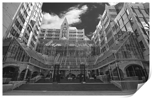 Minster Court Mincing Lane BW Print by David French