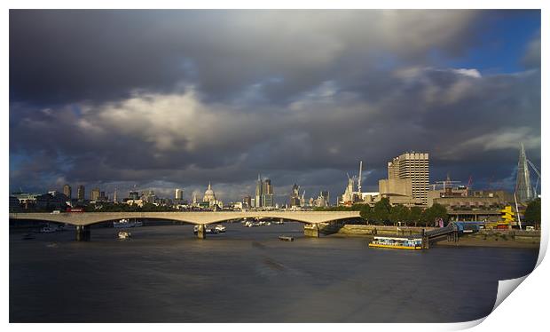 London  Skyline Waterloo  Bridge Print by David French