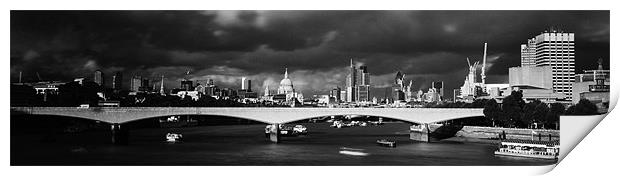 London  Skyline Waterloo  Bridge Print by David French