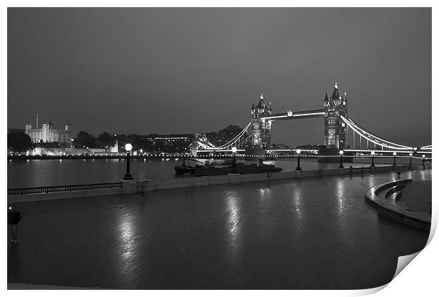 Tower of London and Tower Bridge Print by David French