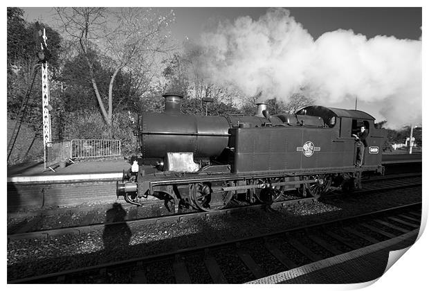 Steam Railway bw Print by David French