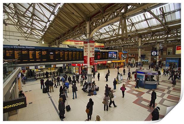 Victoria railway station London Print by David French