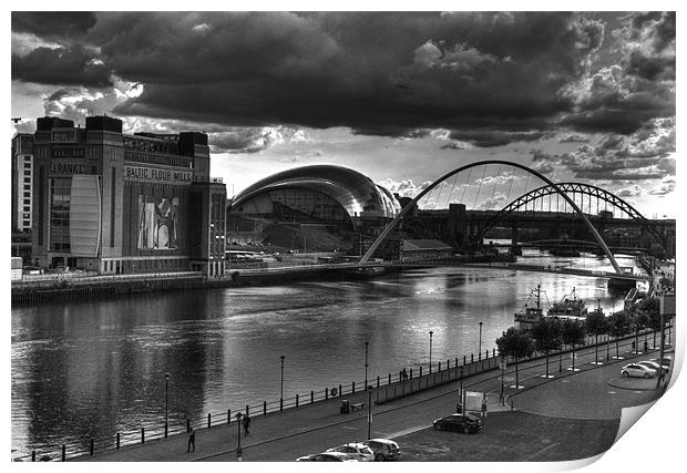 Newcastle river Tyne Print by David French