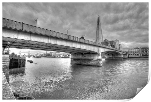 London Bridge Shard HDR Print by David French