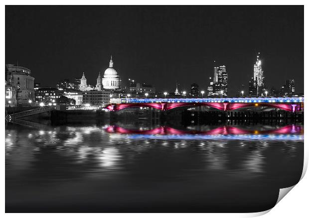 London Thames Bridges Print by David French