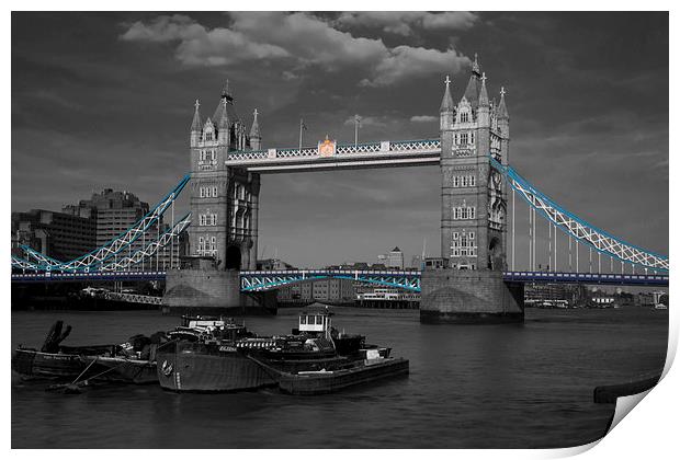 Tower  Bridge Thames London Print by David French