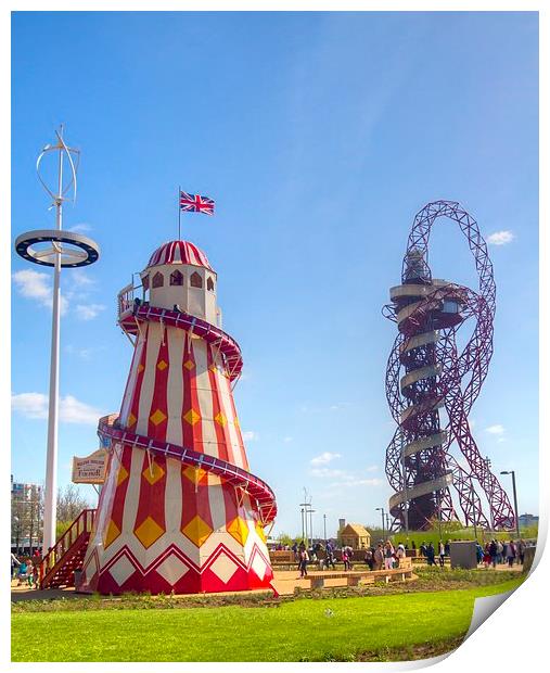Helter-Skelter and Orbit Print by David French