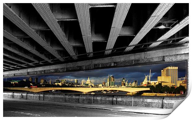 London Bridge under the Bridge Print by David French
