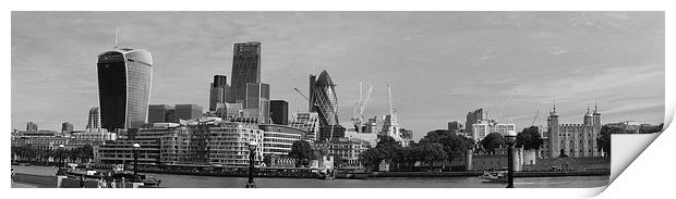  City of London skyline  panarama Print by David French