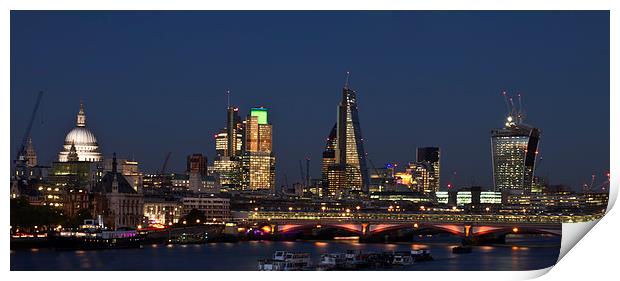 London City Skyline Print by David French