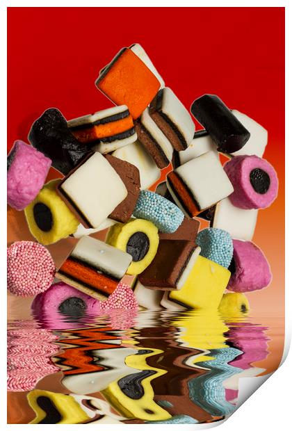 AllSorts Sweets Print by David French