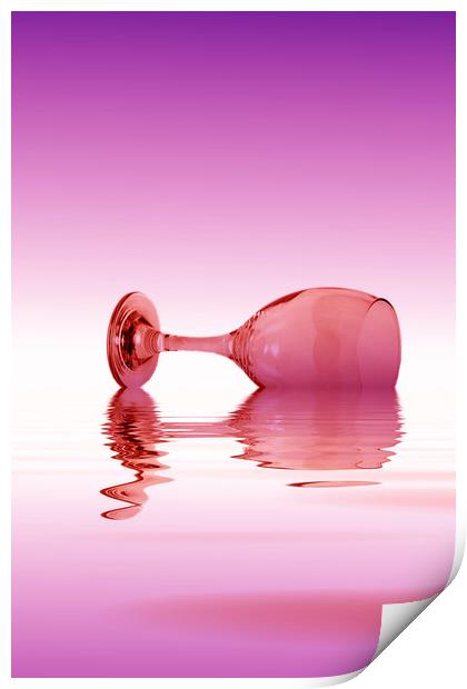 Pink Glass Print by David French