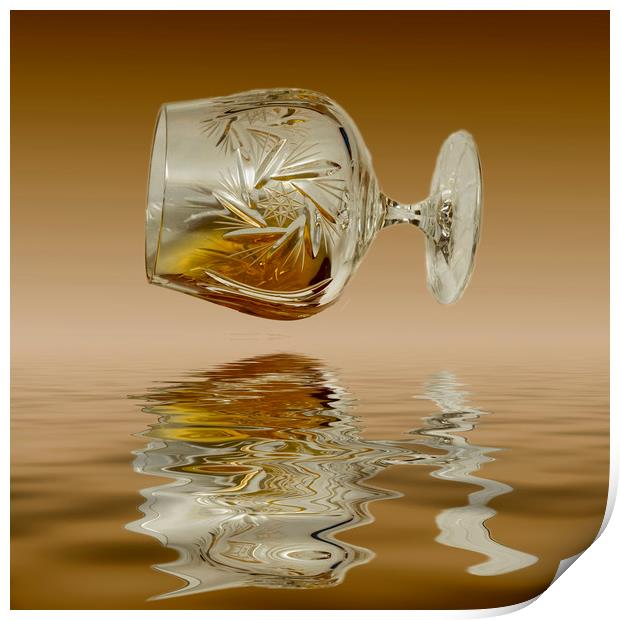 Brandy Decanter Glass Print by David French