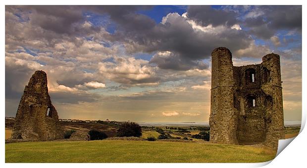 Hadleigh Castle storm clouds Print by David French