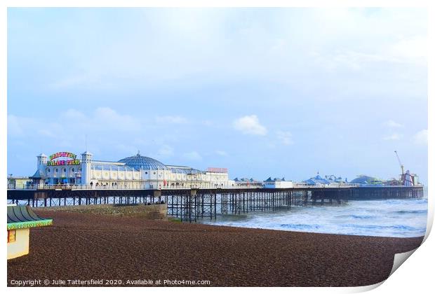 Brighton Pier in all its glory Print by Julie Tattersfield