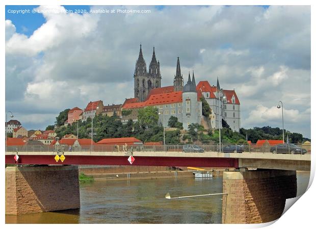 Albrechtsburg Castle and Meissen Cathedral Print by Laurence Tobin