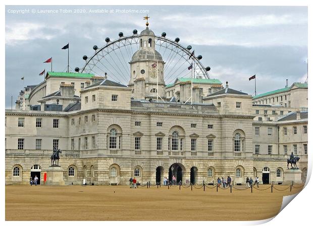 Horse Guards Parade and London Eye Print by Laurence Tobin
