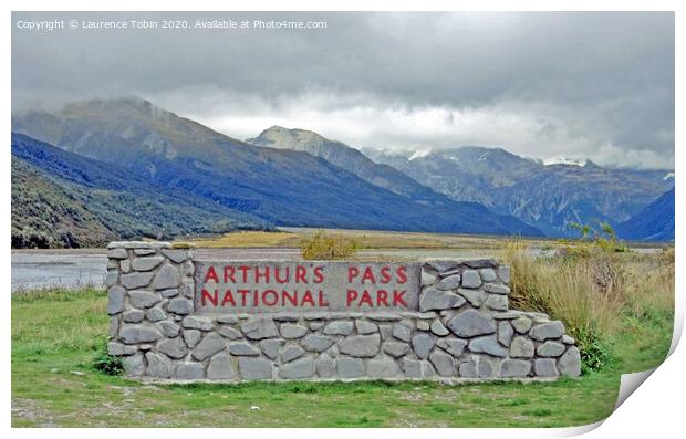 Arhur’s Pass National Park, New Zealand Print by Laurence Tobin