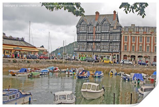 Dartmouth Moorings, Devon Print by Laurence Tobin