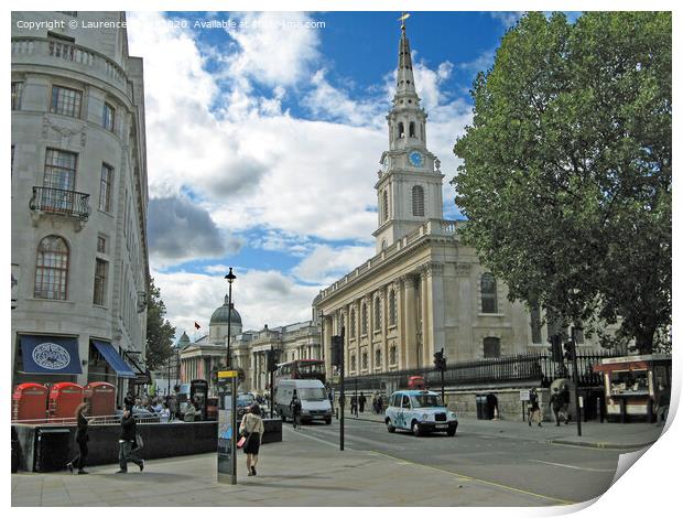 St Martin in the Fields Church, London Print by Laurence Tobin
