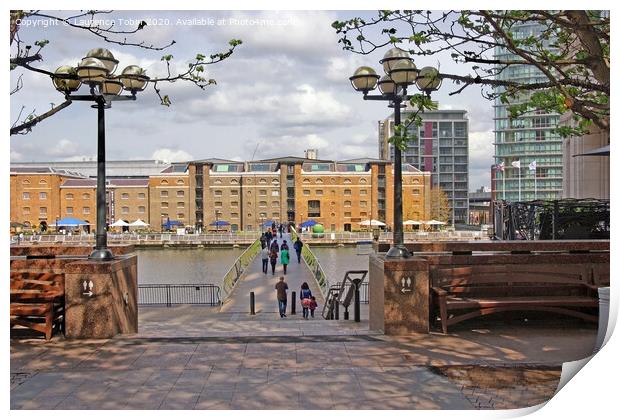 West India Quay. Docklands, London Print by Laurence Tobin