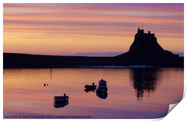 Holy Island Northumberland  Print by David Thompson