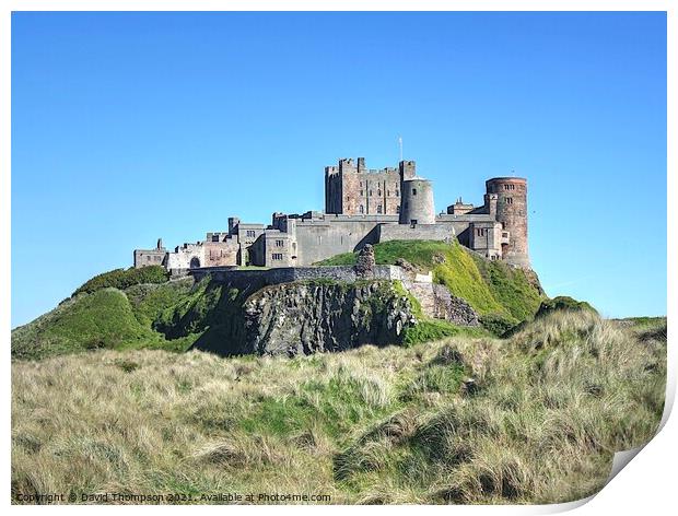 Bamburgh Castle Northumberland Print by David Thompson