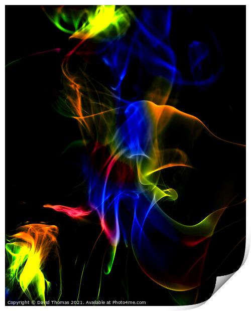 Vibrant Smoke Show Print by David Thomas