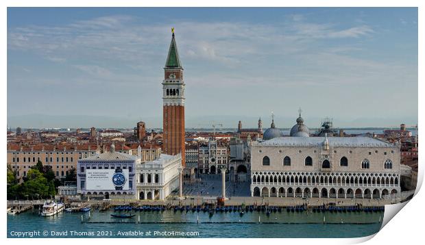 Majestic St Marks Square of Venice Print by David Thomas