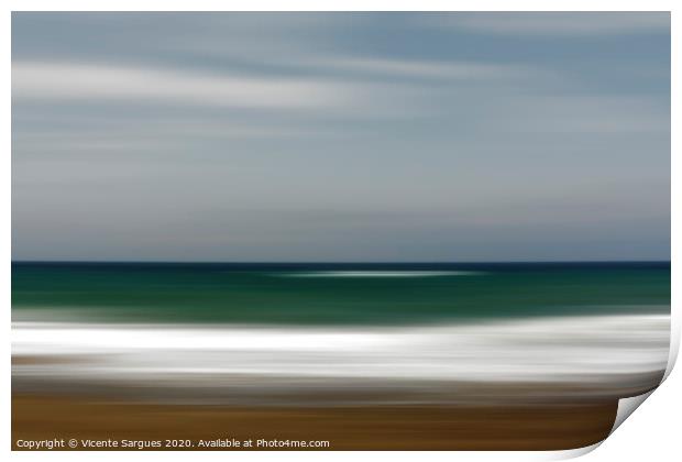 Abstract waves and sand Print by Vicente Sargues