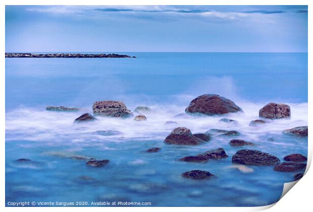 Rocks and sea 2 Print by Vicente Sargues