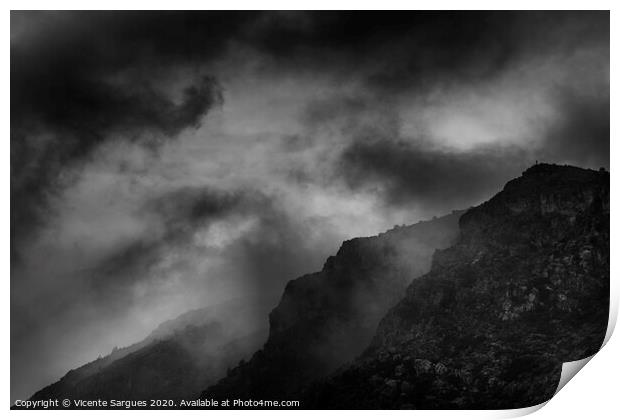 Dramatic mountain sky Print by Vicente Sargues