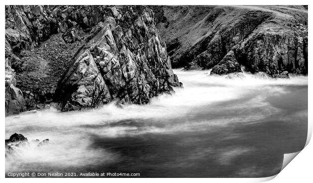 Granite cliffs, Bullers of Buchan Print by Don Nealon