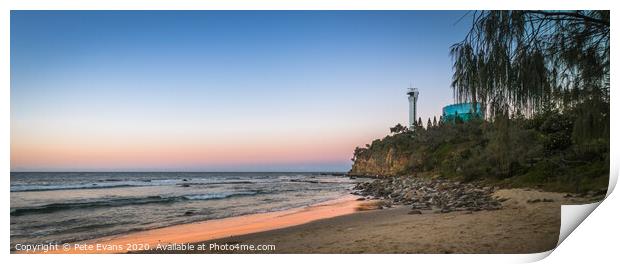 Sunset at Point Cartwright Print by Pete Evans