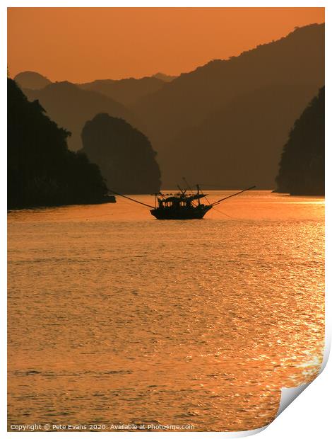 Halong Sunset Print by Pete Evans