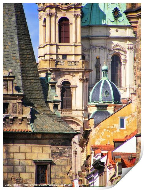 Buildings of Prague  Print by Pete Evans